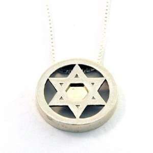  Modern Jewish Star of David Pendant with Five Metals 