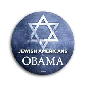  Jewish Americans for Obama Photo Button   2 1/4 