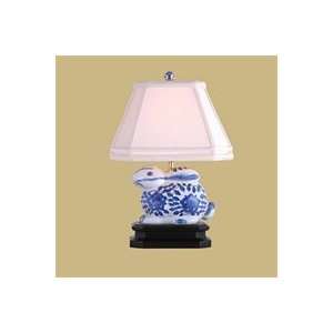  East Enterprises LPBC1334B White Bunny Table Lamp, Blue 