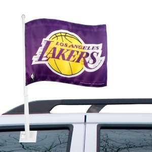  Los Angeles Lakers 11 x 15 Purple Car Flag: Sports 
