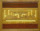 The Last Supper   Hand Cut From Canarywood & Framed