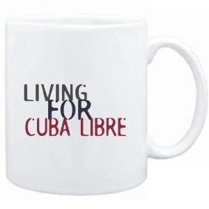  Mug White  living for Cuba Libre  Drinks Sports 