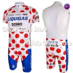 2011 liquigas doimo white and red short sleeve cycling 