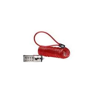   Portable Combination Laptop Lock (Red Cable) Model K6 Electronics
