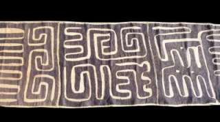 Extra Long Kuba cloth woven grass textile 113 inches long Beautiful 