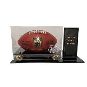  Kansas City Chiefs Deluxe Football Display Case with Ticket 