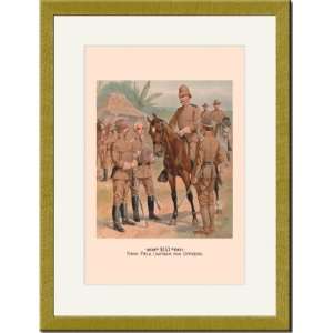   /Matted Print 17x23, Khaki Field Uniform for Officers