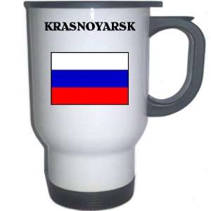  Russia   KRASNOYARSK White Stainless Steel Mug 