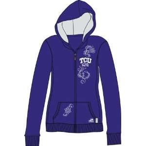   TCU Texas Christian Zip Up Hooded Sweatshirt Hoodie: Sports & Outdoors