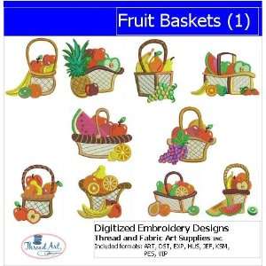  Digitized Embroidery Designs   Fruit Baskets(1): Arts 