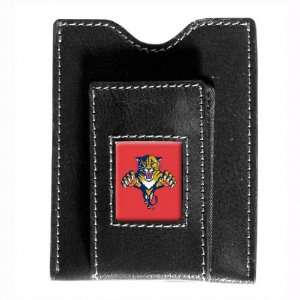  Florida Panthers Black Leather Money Clip & Card Case 