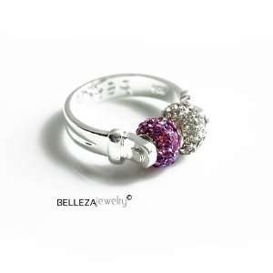  The Crystal & Purple Double Swarovski Ring Jewelry