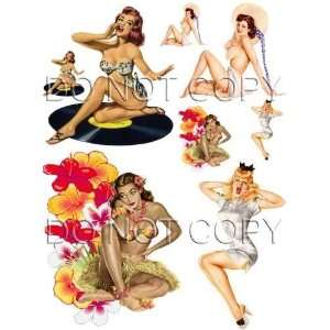 Sexy Sassy WWII Pinup girl Bomber Art Guitar decals #22 