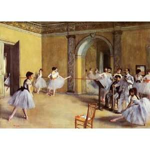 Oil Painting Dance Class at the Opera Edgar Degas Hand Painted Art 