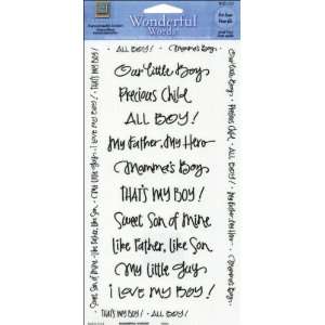 Wonderful Words Stickers 10.25X5 Sheet   For Sons