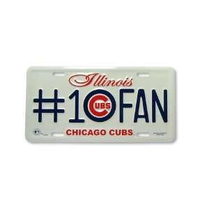 Chicago Cubs #1 Cubs Fan Metal License Plate: Sports 