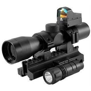    ring mount with strobe flashlight and laser sight