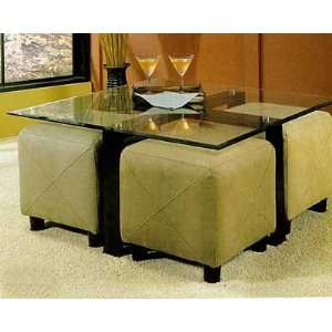    Black Metal Frame And Beveled Glass Top Table: Home & Kitchen