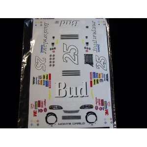  Grafix   #25 Budweiser Decal Kit (Slot Cars) Toys & Games