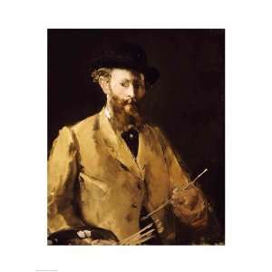 Self Portrait with a Palette Finest LAMINATED Print Edouard Manet 