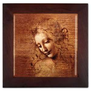 Da Vinci: La Scapigliata Ceramic Trivet & Wall Decoration:  