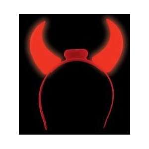  LED Red Devil Horns Headbands   12 pc: Toys & Games