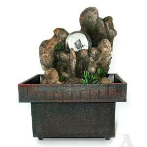  Rock Lighted Table Top Water Fountain Crystal Ball: Home 