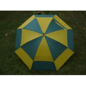  Green Gold Double Canopy 60 Golf Umbrella Sports 