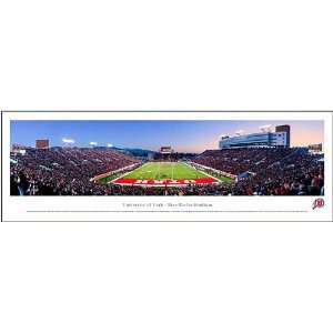 Utah Utes   Rice Eccles Stadium   End Zone   Framed Poster Print 