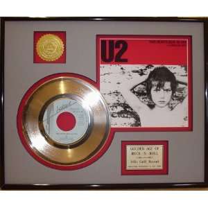  U2 Two Hearts Beat As One Framed 24kt Gold Record   Rare Music 