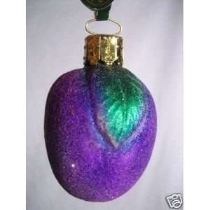   German Glass Christborn Christmas Ornament PLUM purple: Home & Kitchen