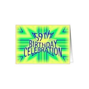   59th Birthday Party Invitation Bright Star Card: Toys & Games