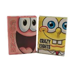   Squarepants Card Game 2 Pack   Go Fish & Crazy Eights: Toys & Games