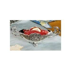 SMALL OVAL BOWL SILVER PLATED HANDLES AND FOOTED  Kitchen 