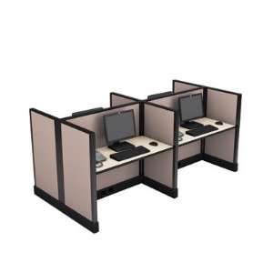  Cube Solutions Low Height Call Center Cubicles, Pod of 4 