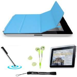  Blue Protective Four Folded Smart Slim Case Cover Adjustable Stand 