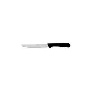  Steak Knives   Serrated   Black Plastic Handle   4 3/4 