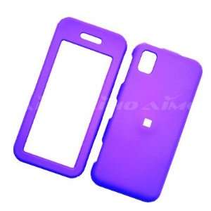   M800 Rubberized Snap On Protector Hard Case Leather Paint Cover Purple