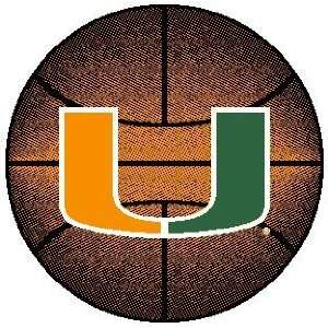  University of Miami Hurricanes Basketball Rug 4 Round 