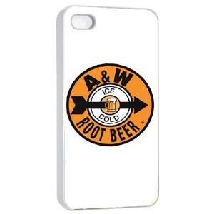  A&W ROOTBEER SODA Logo Case for Iphone 4/4s (White) Free 