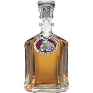 Mississippi State University Bulldogs Capitol Glass Decanter:  