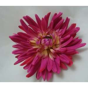  Pink Real Touch Dahila Hair Flower Clip 