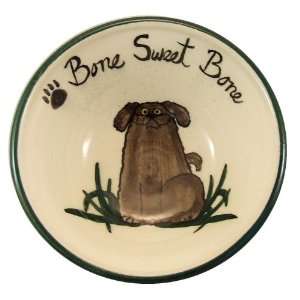  Bone Sweet Bone Dog Bowl by Moonfire Pottery