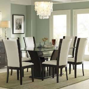   Top Dining Room Set with White Chairs 710 72 wh dr set