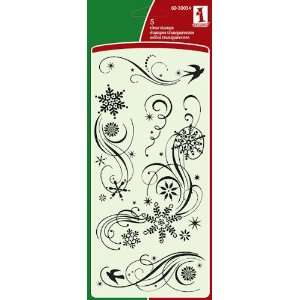   Large Holiday Flourishes Clear Stamps 5 pc Set