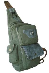 Military Inspired Canvas Backpack Sling Bag  