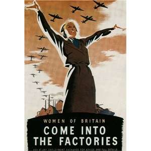  Vintage British World War Military Propaganda Poster Women 