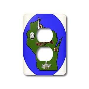 Sandy Mertens Wisconsin   Wisconsin State Map Outline   Light Switch 