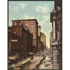   Reprint of Randolph Street east from LaSalle, Chicago