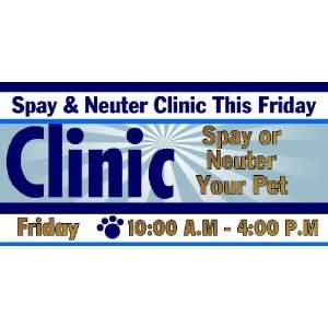    3x6 Vinyl Banner   Pet Spay And Neuter Clinic 